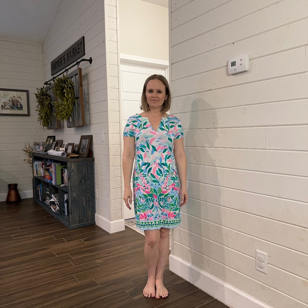 Lilly Pulitzer White Holding Court pattern dress